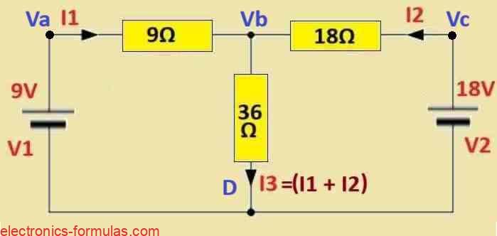 Nodal Voltage Analysis through a Circuit