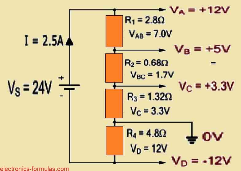 Solving a Voltage Divider Problem with both Positive and Negative Voltage Outputs