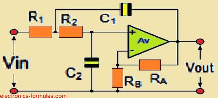 Second Order Low Pass Filter circuit diagram