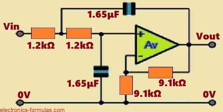 Circuit Diagram for the Resultant Low Pass Filter