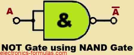 NOT Gate using NAND Gate