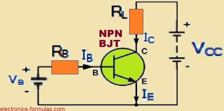 NPN BJT connection diagram