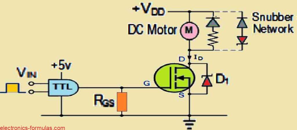 Working of a Simple MOSFET Motor Controller Circuit