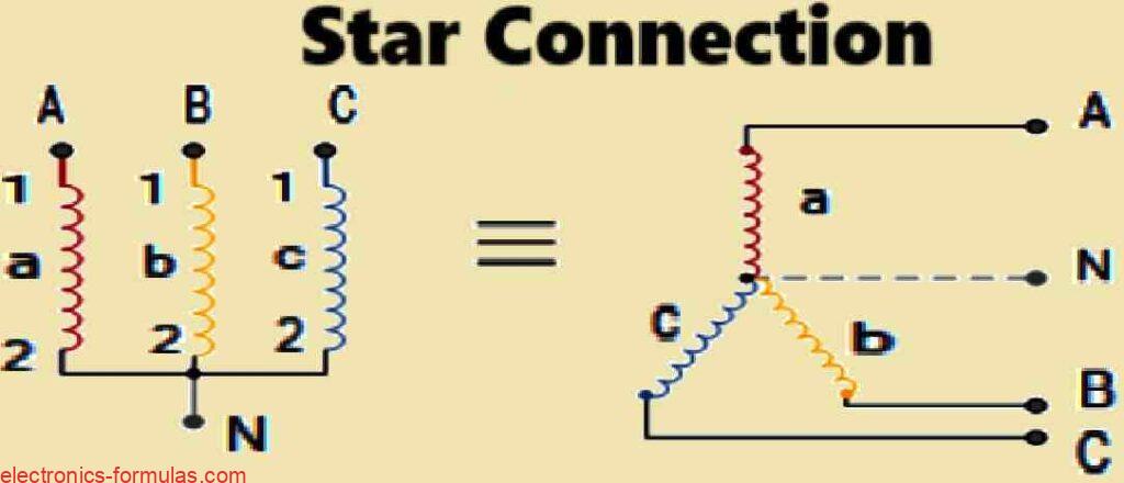 3 phase transformer star connection symbol