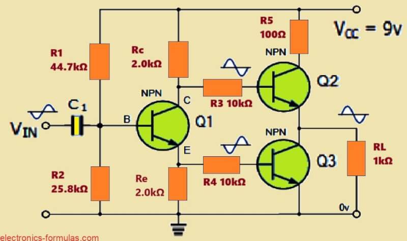 Totem-pole BJT Output Stage Circuit