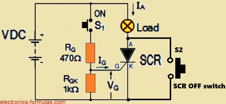 SCR turn off with parallel switch