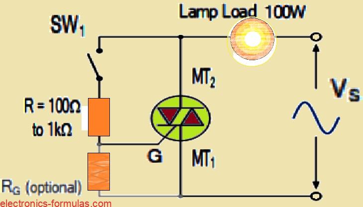 Basic Triac Switching Circuit – ON and OFF AC Power Control